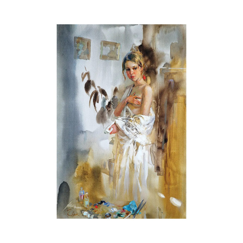 In The Artist's Studio by Igor Zhuk - Wrapped Canvas Painting, 30.48 cm H x 45.72 cm W