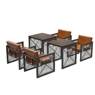 Orenthial Solid Wood Top Double Pedestal Dining Set