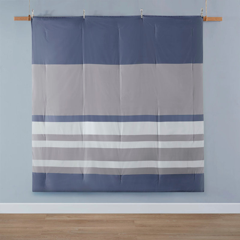 Striped Comforter Set With Bed Sheets