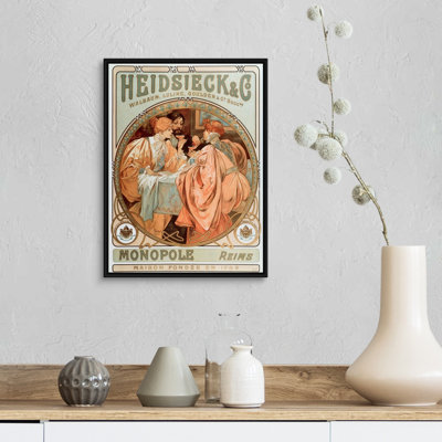 Affiche publicitaire pour Heidsieck champagne Company, 1901 par Alphonse Marie Mucha-publicités sur toile