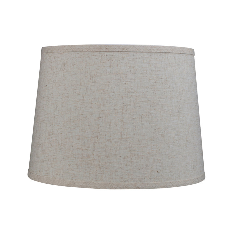 Abat-jour tambour en lin (araignée), Beige, H 10 po x l 14 po x P 14 po