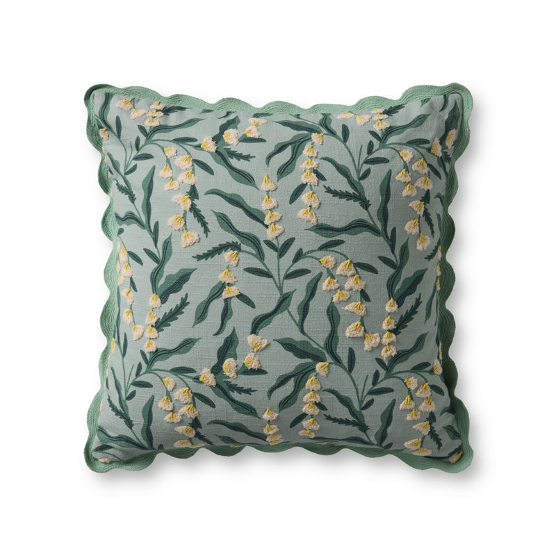 Rifle Paper Company x Loloi Lily of the Valley Decorative Pillow, Polyester