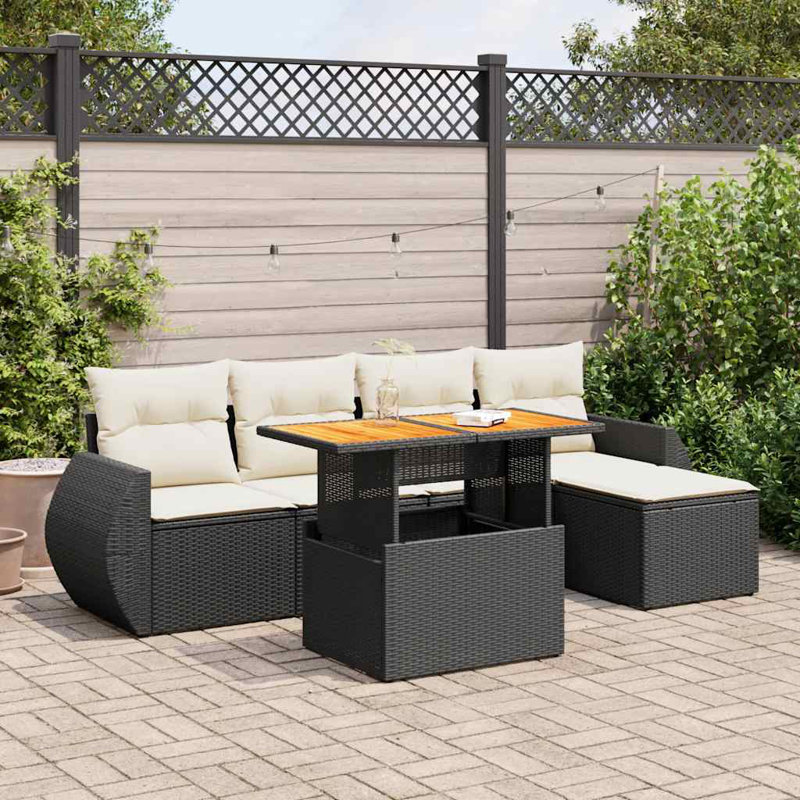 Vidaxl Garden Sofa Set Black