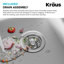 Évier de cuisine en acier inoxydable 60/40 KRAUS-115303332-115303335