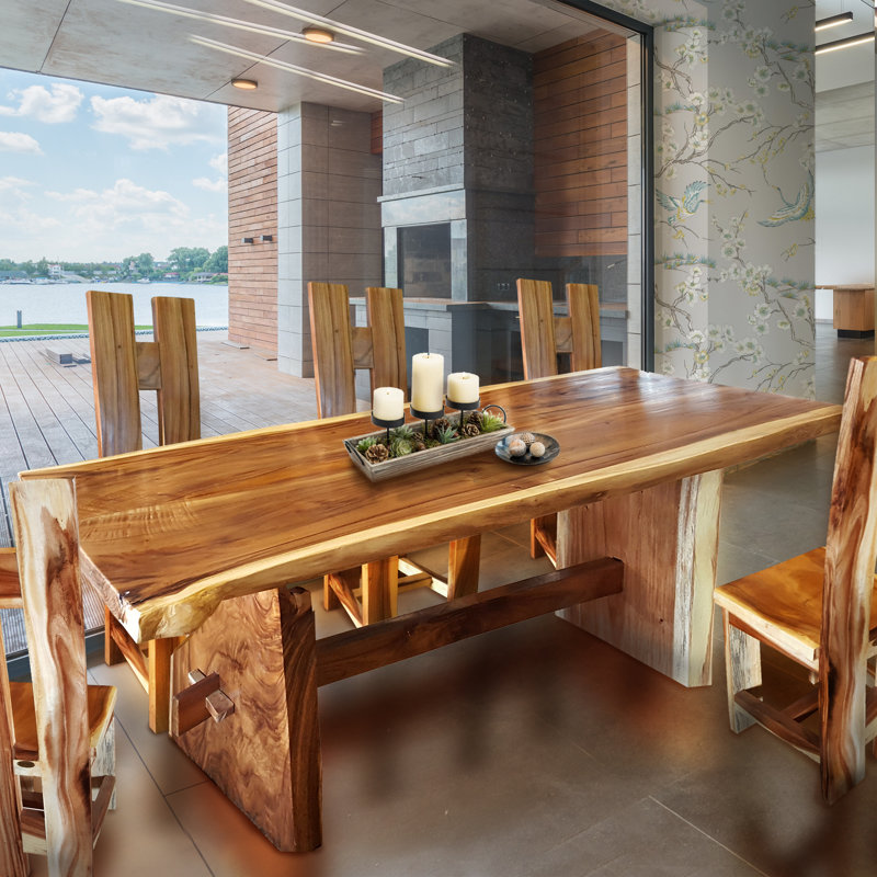 Solid Wood Dining Table, 118" L x 30.5" D