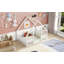 Lit double en bois en forme de maison avec clôture, garde-corps-133014857