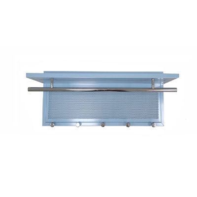 Esyspot Metal Powder Coating Hook Wall Mounted With Shelf In Blue