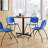 Regency Kobe Round X-Base Breakroom Table, 4 M Stack Chairs-22589978-22589904