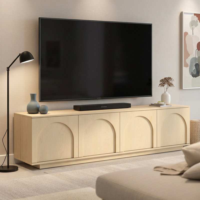 70.9" TV Stand with Storage and Shelves, Modern Entertainment Center for TVs up to 75"