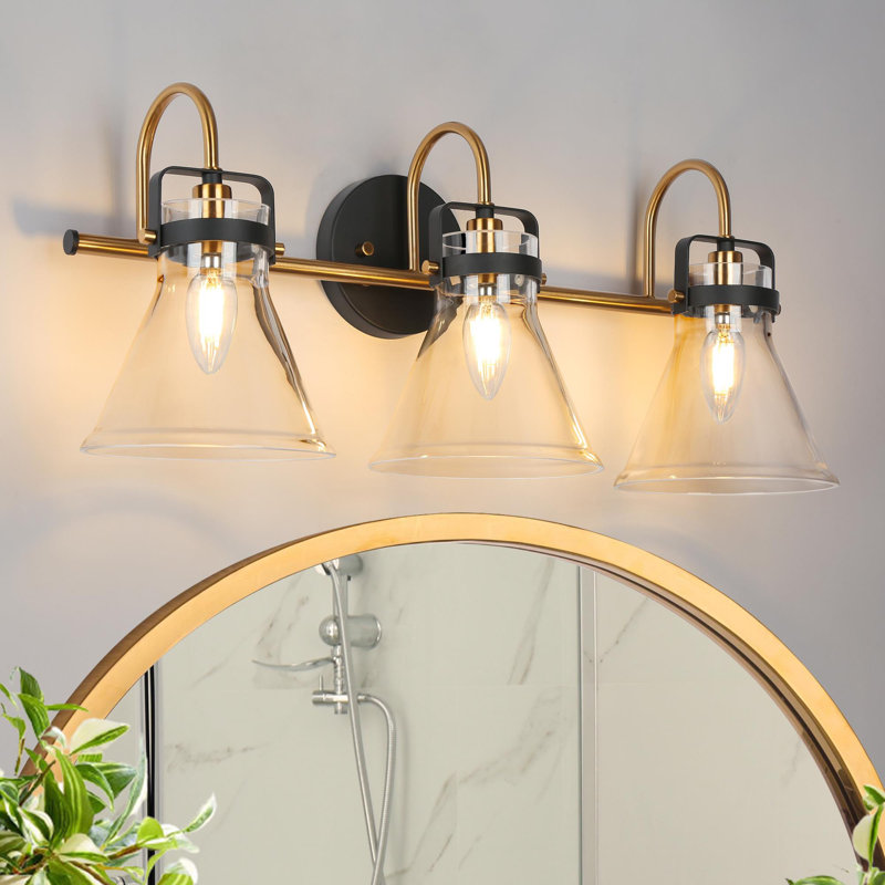 Elsa Dimmable Gold Vanity Light, 3