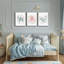 Ocean Nursery Decor, Set Of 3 Room Sea Animal Wall Art Picture Canvas Prints, Framed-1239232347