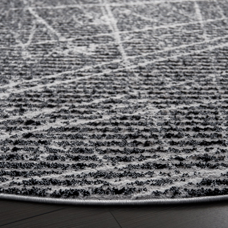 Mila 236 Performance Abstract Rug, Round 6'7"