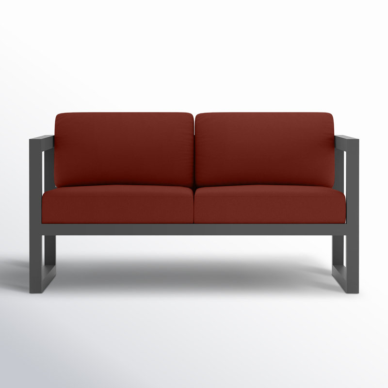 Avion 3 Piece Sofa Loveseat Set, Canvas Henna Sunbrella® Canvas, Slate