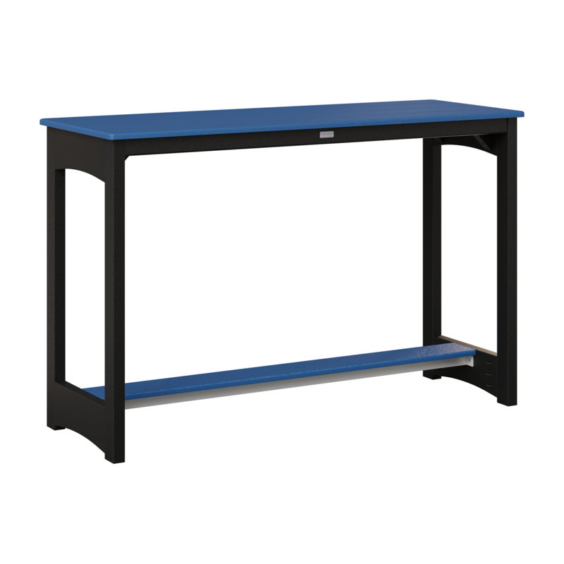 Table de bar Berlin Gardens, 38.5" H x 60" W x 22" D, Noir, Bleu pacifique
