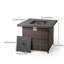 Table foyer au propane 32,5 po avec brûleur 50 000 BTU, surface en verre trempé, pierres de lave et housse de protection-1252205584