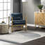 Tapis beige à motif géométrique abstrait Govea-577649848