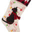 Chaussette de Noël 21 po L en lin brodé à DEL - Chat
