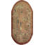 Soft Color Artistic Antique Art Deco Chinese Oval Shape Area Rug
