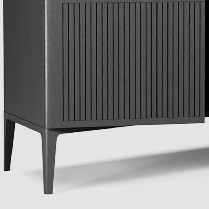 Black Walnut Solid Wood Simple Sideboards, Black