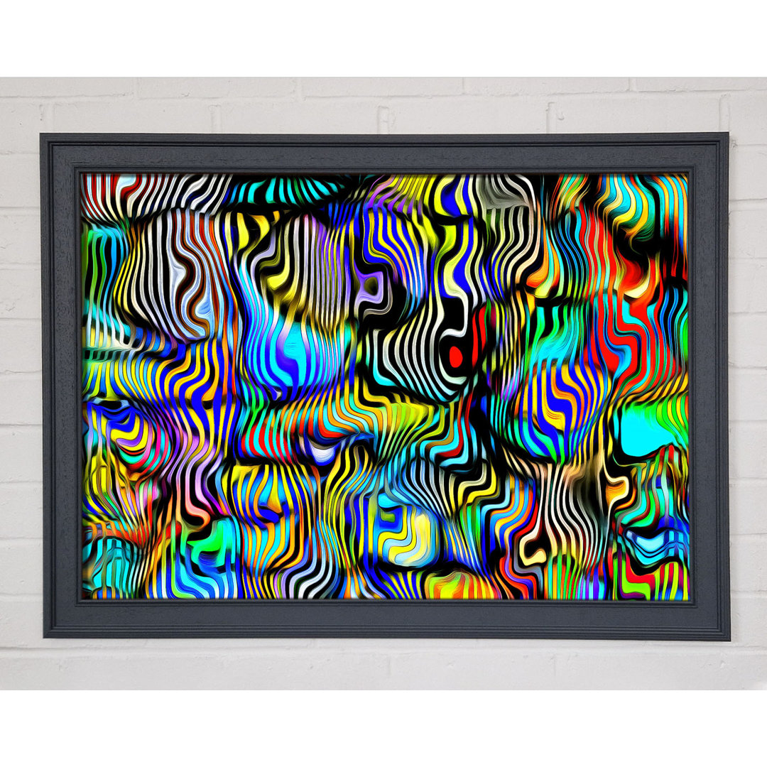 Gerahmtes Leinwandbild Pop Art Zebra 3