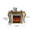 56.3"Ivory White Landscape Electric Fireplace