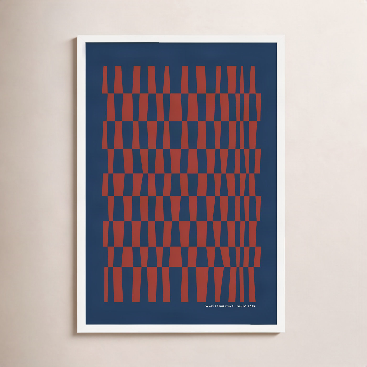 Vibrant Intersections 6 Print, White Framed, 50" H x 35" W