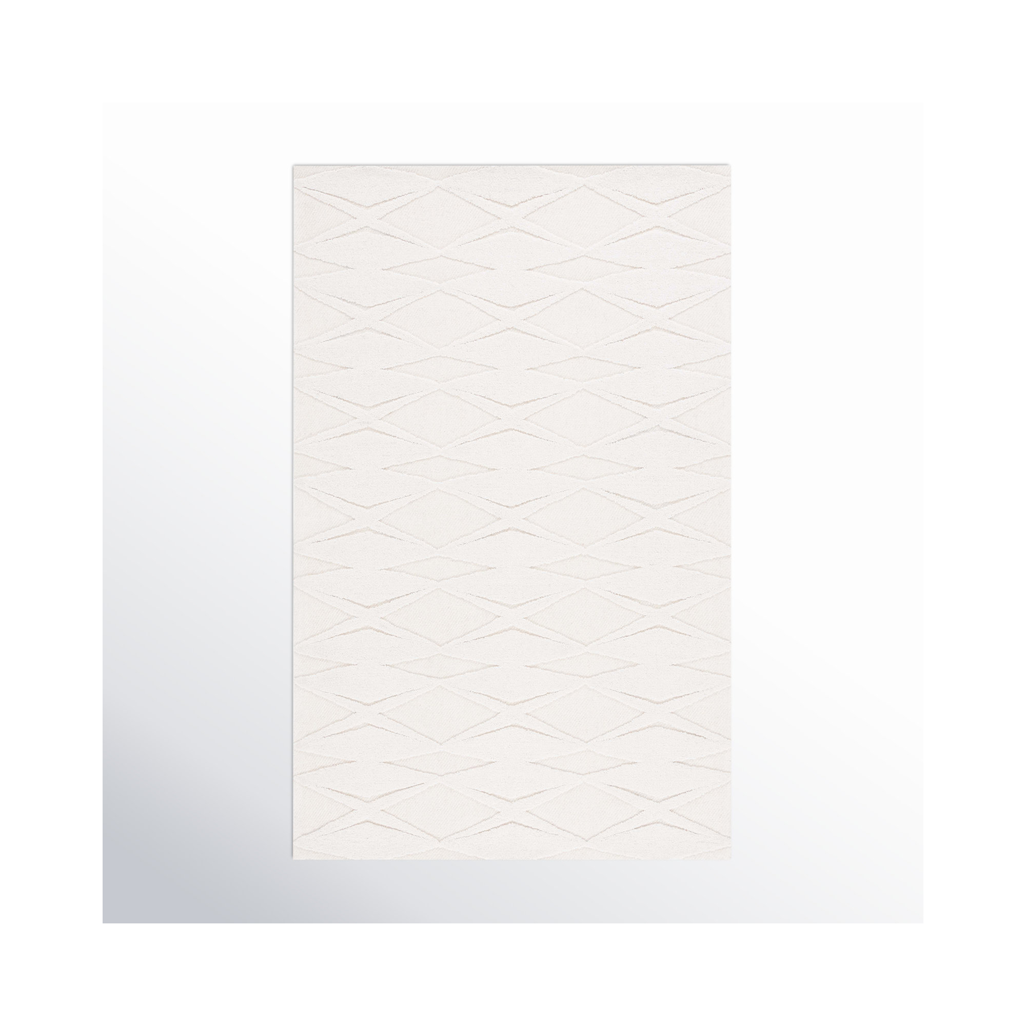Elphia Hand Tufted Ivory Rug, Rectangle 4' x 6'