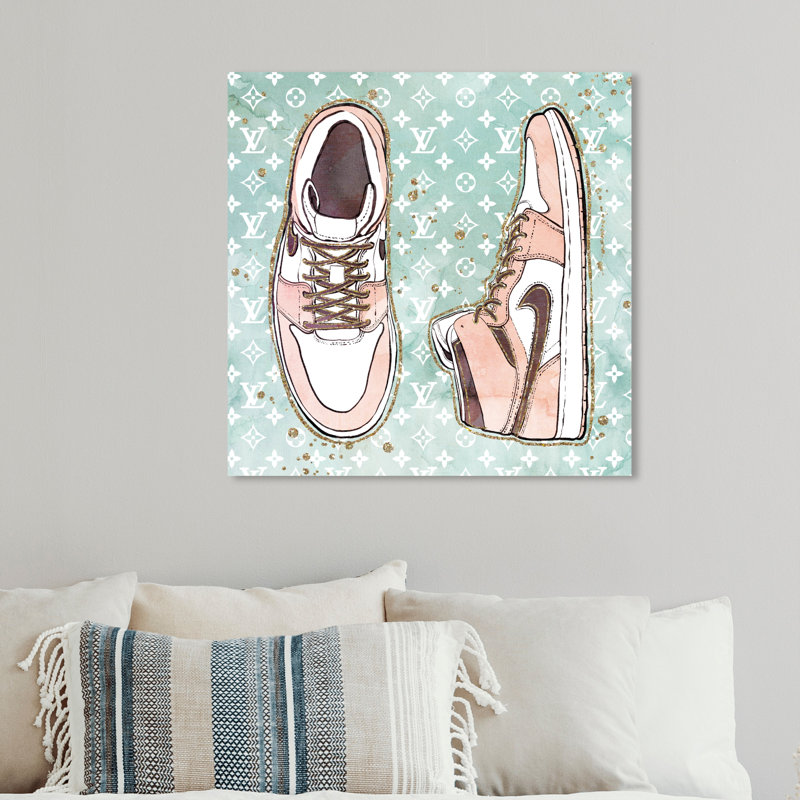 «Fashion And Glam Blush», impression sur toile, H 12 po x l 12 po, Toile tendue