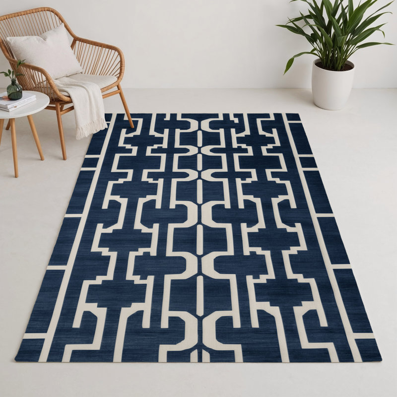 Trellis Gray Indoor and Outdoor Area Rug, Rectangle 3' x 5'