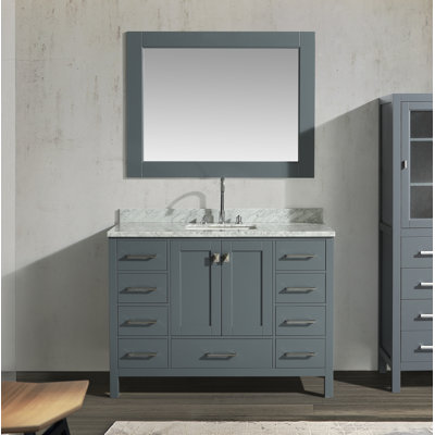 Highland Creek 48" Single Bathroom Vanity Set with Mirror