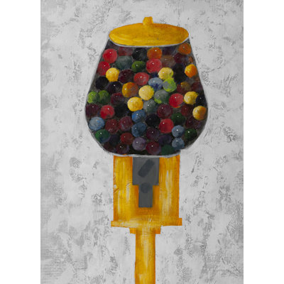 Yellow Gum Dispenser - Gray Retro Outdoor Area Rug for Home Decor