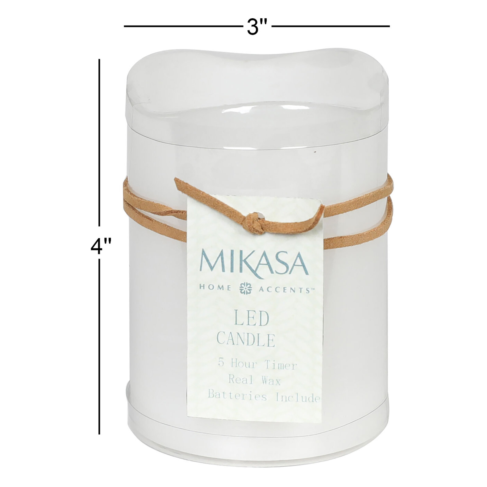 Wavy Top LED Flameless Pillar Candle