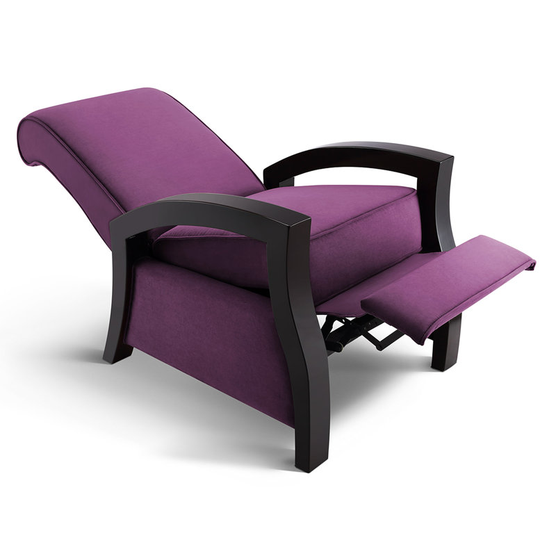 Kuta Upholstered Recliner, Purple