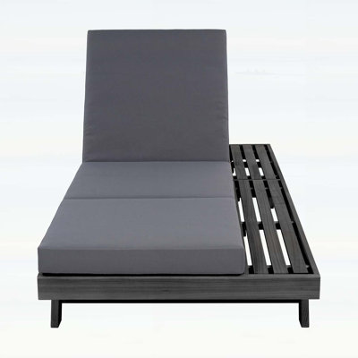 Outdoor Chaise Lounge Chair with Adjustable Backrest,and Water-Resistant Cushion