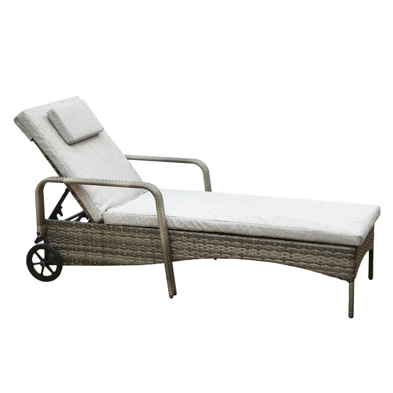 Twitty 170cm Long Reclining Single Chaise with Cushions