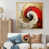 Toile avec cadre flottant or