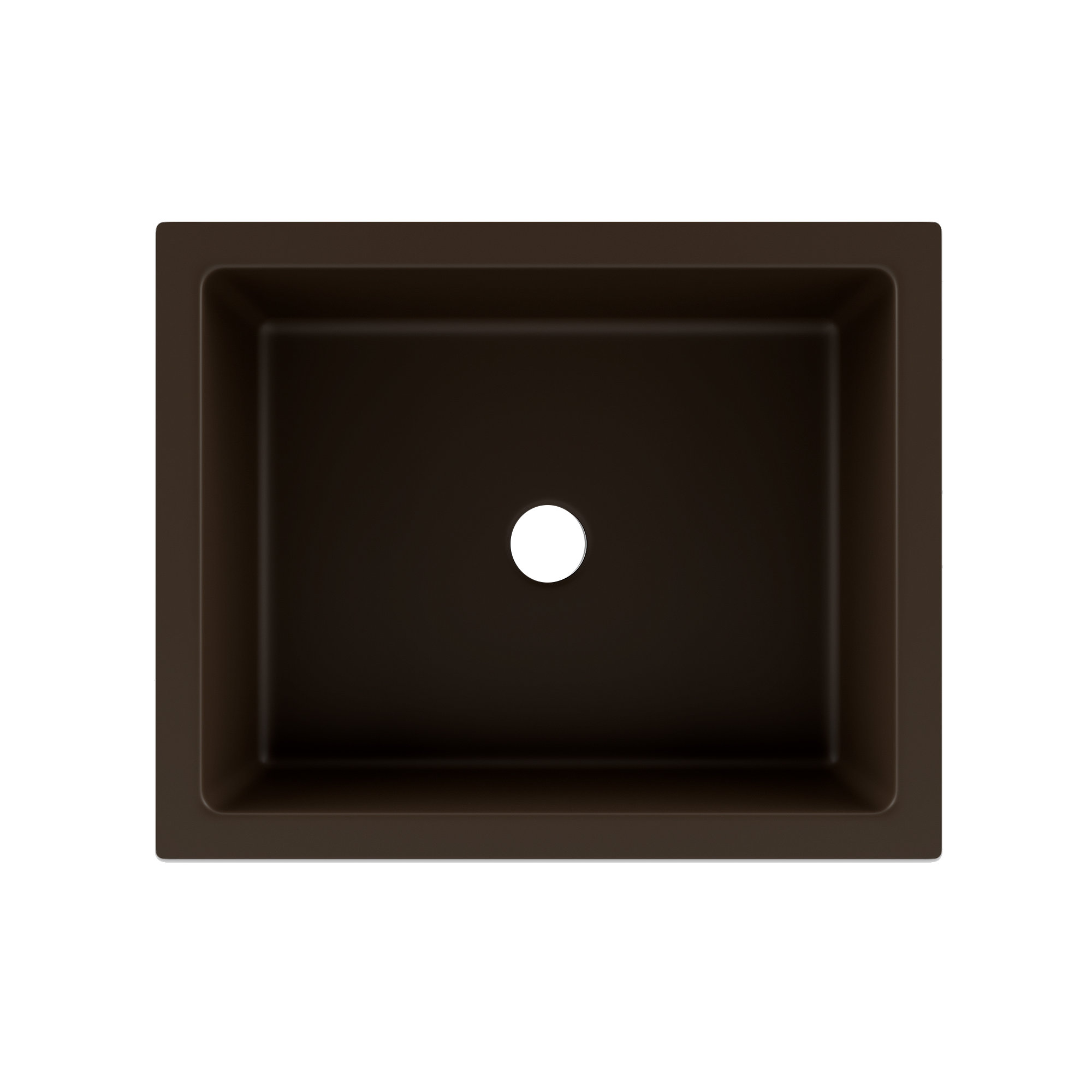 Lexicon Quartz Composite Rectangle Vanity Sink, Mocha