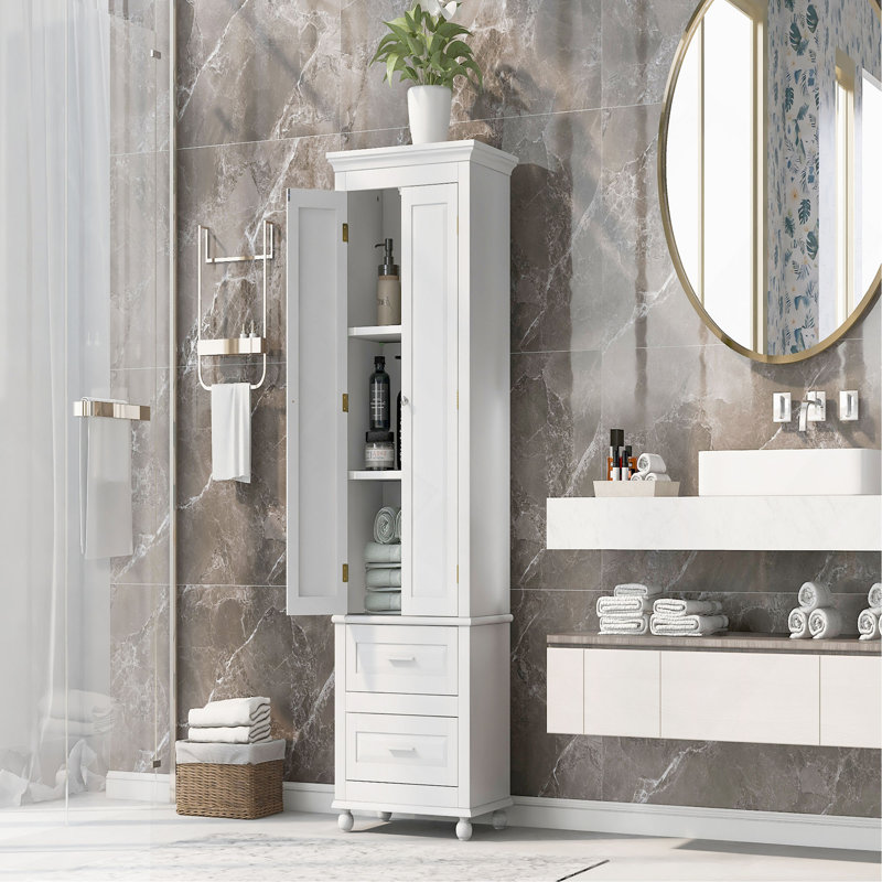 Grande armoire de rangement avec deux tiroirs pour la salle de bain / bureau