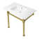 Monarch Ceramic Rectangular Console Bathroom Sink with Overflow