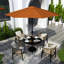 Parasol en fibre de verre 9 pi en aluminium noir 9 pi-1798107578