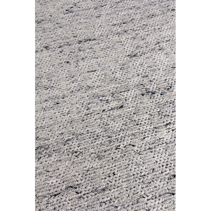 Lauryn Hand-Loomed Gray/Charcoal Area Rug, Rectangle 6' x 9'