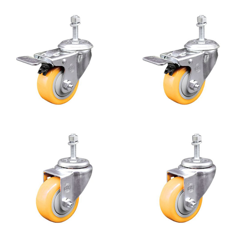 Ensemble de roulettes pivotantes 3,5 po pour porte-vélos 3,5 po