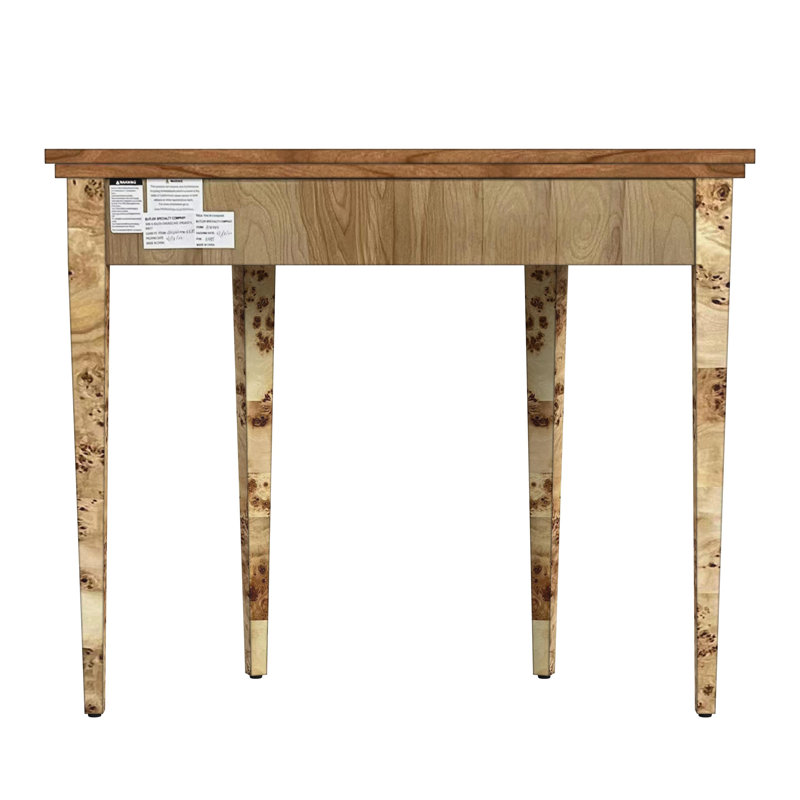Hampton 36" Demilune Console Table, Natural Burl