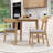 3-Piece Triangular Dining Table Set with 2 Upholstered Chairs and Table-293636653