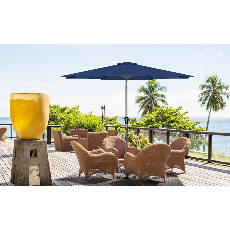 Parasol de table d'extérieur 10 pi, Bleu foncé