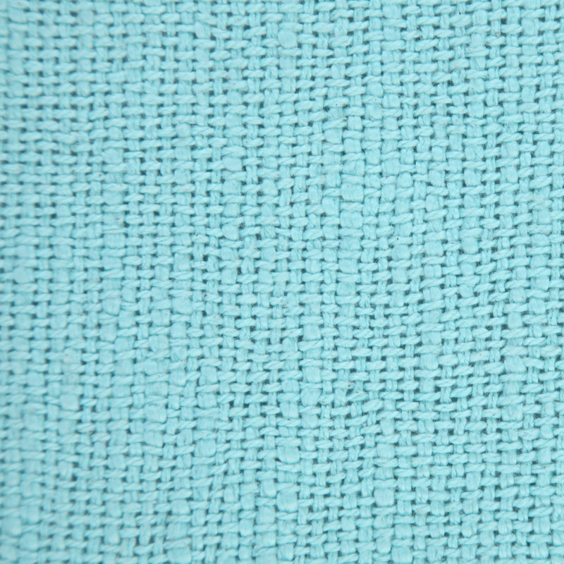 Casper Light Blue Cotton Fringed 20" Square Throw Pillow Set