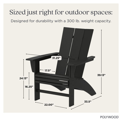 POLYWOOD Modern Curveback Adirondack Chair