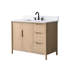 Meuble-lavabo autoportant à simple cuve 42 po avec plateau en pierre reconstituée Lucerne -125008409-125008410