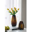 Vase en verre texturé - Ambre-57299262