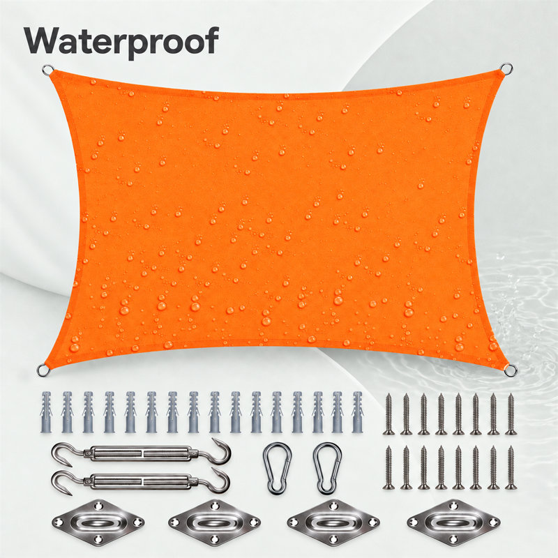 Toile d'ombrage rectangulaire 7 'x 12', Orange